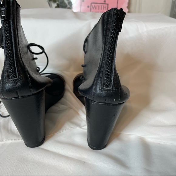 Authentic Maison Martin Margiela MM6 Black Mesh Net and Leather Wedge. - Picture 14 of 14